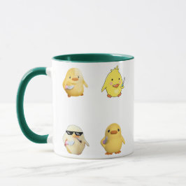 Caneca de Pato Segurando uma Faca para Fãs de Meme
