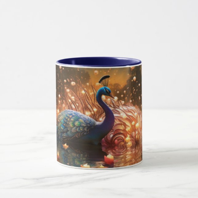 Caneca de Pavão com Monograma Personalizado Deslum (Centro)