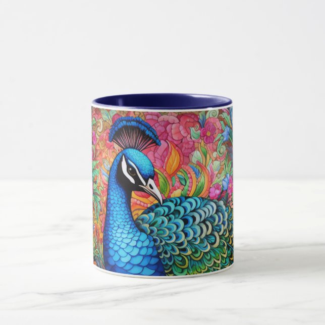 Caneca de Pavão com Monograma Personalizado Deslum (Centro)
