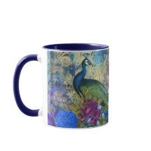 Caneca de Pavão com Monograma Personalizado Deslum