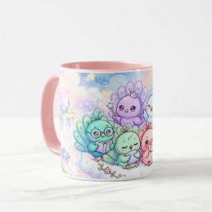 Caneca de Pavões Coloridos Fofos