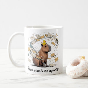 Caneca de Paz Interior de Capivara - Xícara de Caf