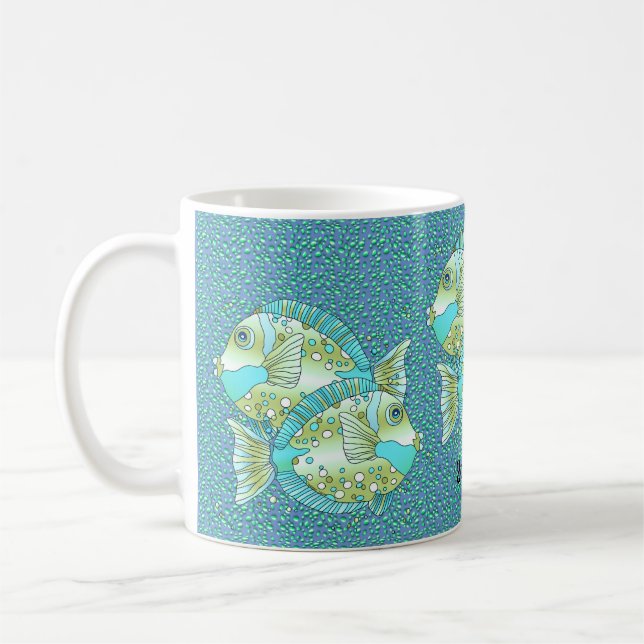 Caneca de peixe azul (Esquerda)