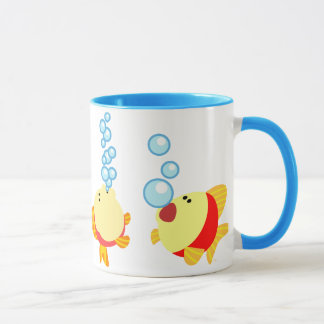 Caneca de Peixe de Desenho Animado Borbulhante Fof