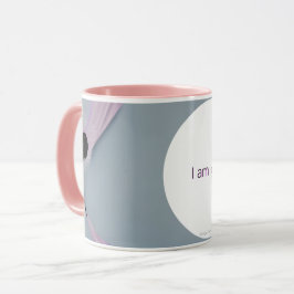 Caneca de pena de mantra - sou dotada de 2 tons pe