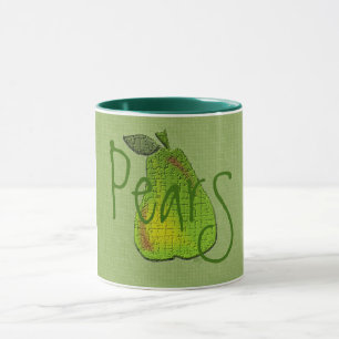 Caneca de pera texturizada