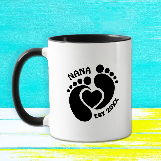 Caneca de Pés de Bebê para a Vovó (Criador carregado)