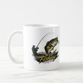Caneca de Pesca de Robalo | Xícara de Café de Pesc