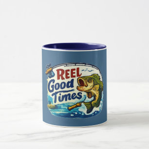 Caneca de Pesca "Reel Good Time" Azul Marinho