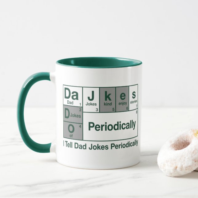 Caneca de Piadas do Pai da Tabela Periódica (Com Donut)