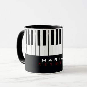 caneca de piano moderna com nome