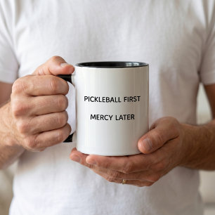 Caneca de Pickleball Primeiro Misericórdia Depois