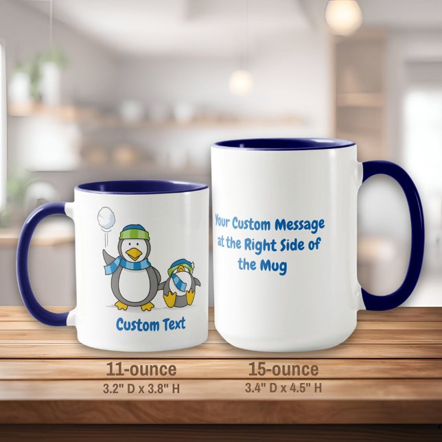 Caneca de pinguins em neve (Criador carregado)