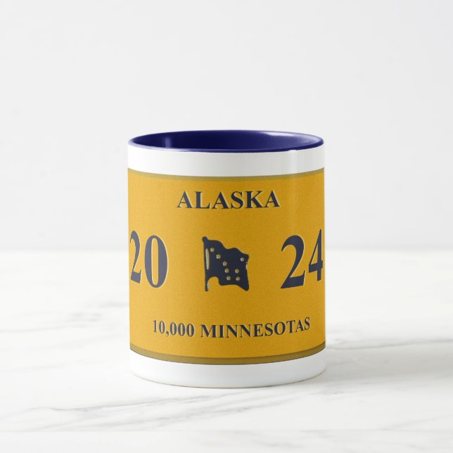 Caneca de Plata de Licença do Alasca (Centro)