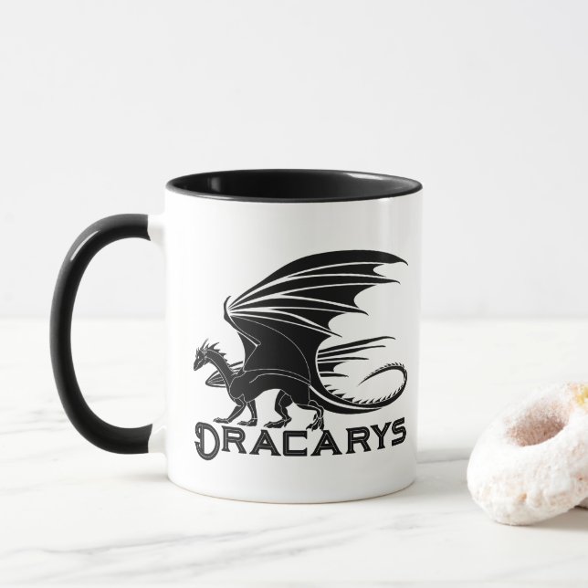 Caneca de Poder “Dracarys” do Dragão Negro (Com Donut)