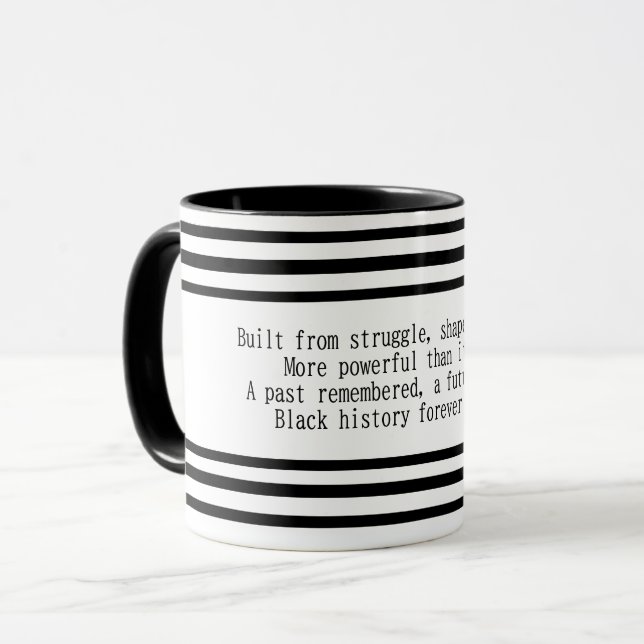 Caneca de poema do Mês da História Negra (Frente Esquerda)