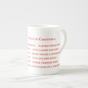 Caneca De Porcelana 12 DIAS LYRICS Osso China Mug