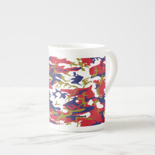 Caneca De Porcelana 4 de Julho, Dia da Independência, Camuflagem Doura