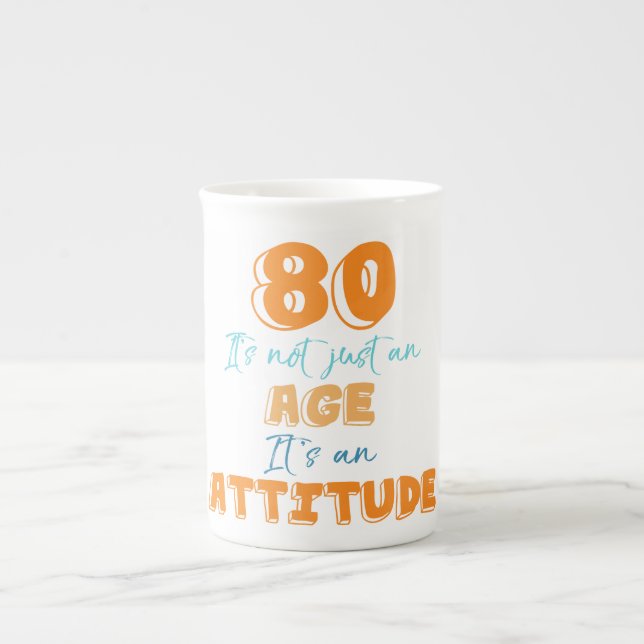 Caneca De Porcelana 80 Birthday Gag Gift (Frente)