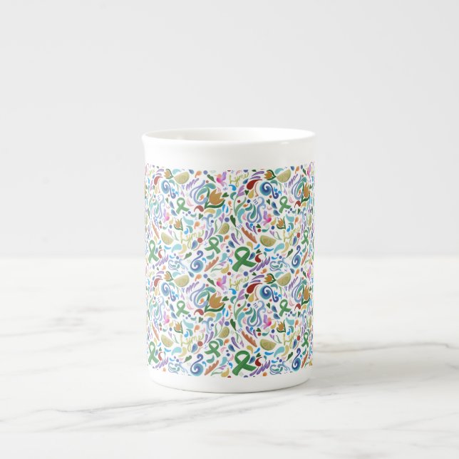 Caneca De Porcelana A consciência da doença de Lyme dá presentes no ca (Frente)
