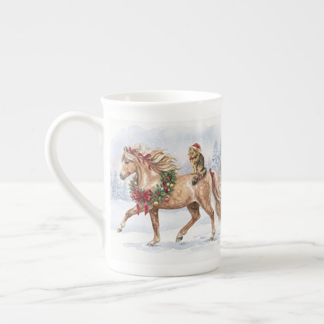 Caneca De Porcelana A Equipe de Natal- Maggie e Nari (Esquerda)