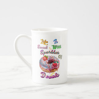 Caneca De Porcelana A louça para bebidas da vida é doce com faíscas de