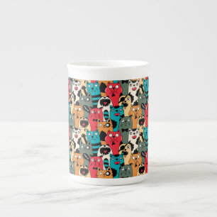 Caneca De Porcelana A multidão de gatos