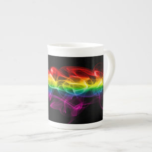 Caneca De Porcelana A pluma de energia arco-íris de SlipperyJoe foi ca