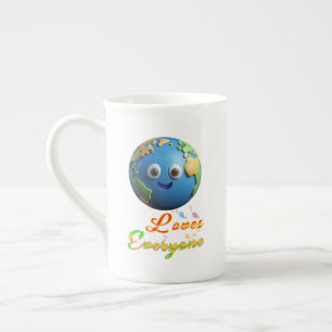 Caneca De Porcelana A Terra Ama Todos