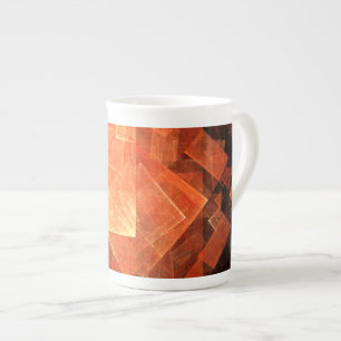 Caneca De Porcelana Abstrato de Arte da Janela