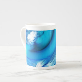 Caneca De Porcelana Abstrato de azul-solstício de inverno