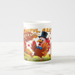 Caneca De Porcelana Ação de Graças Com Citações De Gratidão
