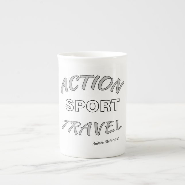 Caneca De Porcelana Ação Esporte Viagem (Frente)