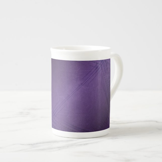 Caneca De Porcelana Aceitação | Padrão de Boho Eclético Violet (Frente Esquerda)