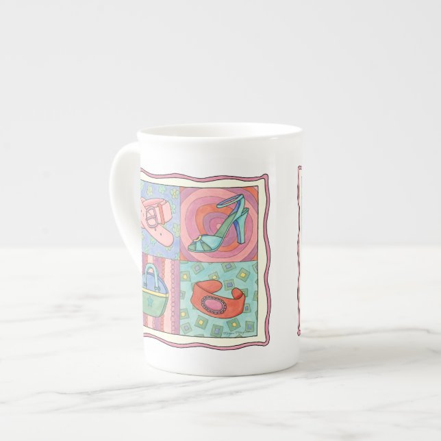 Caneca De Porcelana Acessórios femininos por Chariklia Zarris (Frente Esquerda)