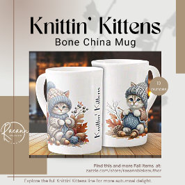 Caneca De Porcelana Adoráveis Knittens Ossos da China