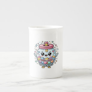 Caneca De Porcelana Adorável Kawaii Cofrinho Jarração Coração Moedas A