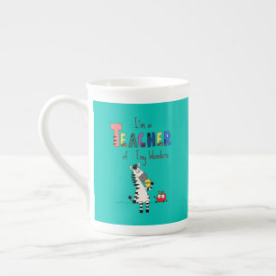 Caneca De Porcelana Adorável Professora Zebra
