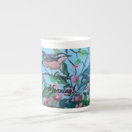Caneca De Porcelana Afirmação "Bom dia" Arte única