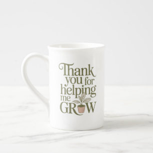Caneca De Porcelana Agradecimento Personalizado Por Me Ajudar a Cresce