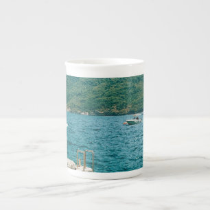 Caneca De Porcelana Águas turquesas do Perast - Montenegro