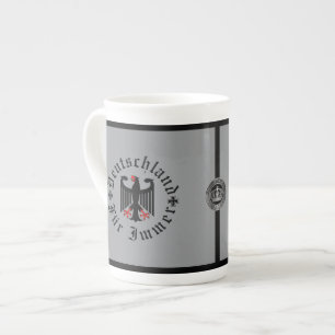 Caneca De Porcelana Alemanha/Deutschland Para Sempre/águia negra/cruz