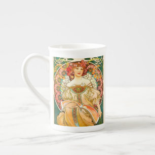 Caneca De Porcelana Alphonse Mucha Art Nouveau Daydre