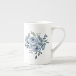 Caneca De Porcelana Amante de Flores Azuis