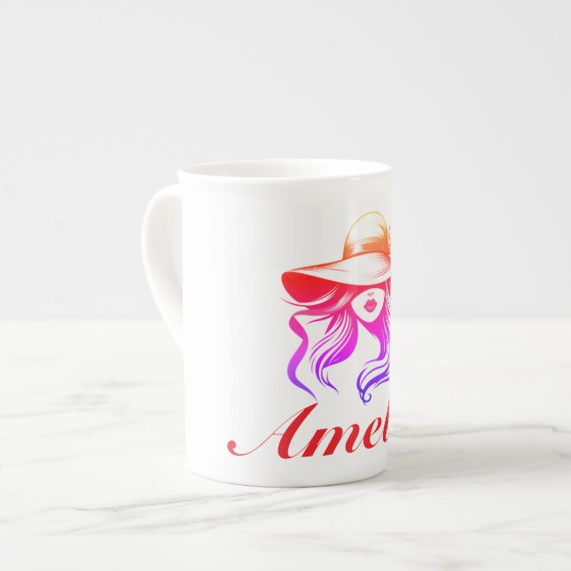 Caneca De Porcelana Amelia (Frente Esquerda)