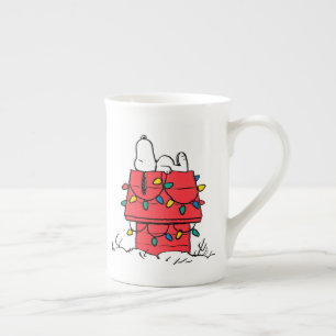 Caneca De Porcelana Amendoins   Cachorro de Snoopy com Luzes