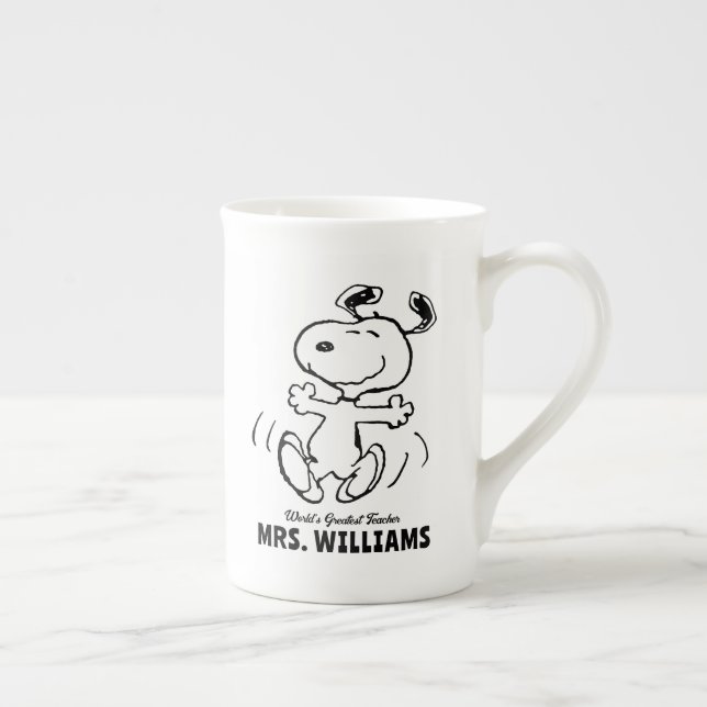 Caneca De Porcelana Amendoins | Maior Professor Snoopy Personalizado (Direita)