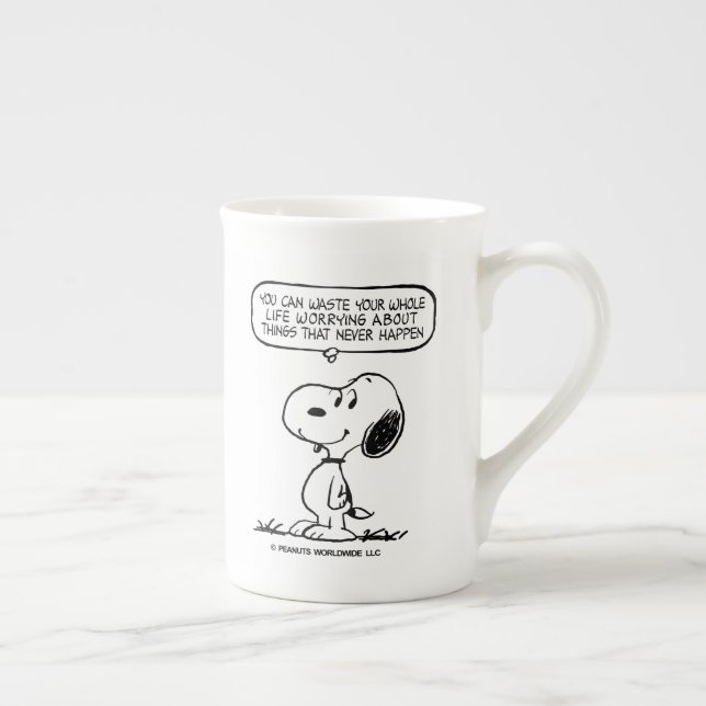 Caneca De Porcelana Amendoins | Snoopy, você não aguenta sua vida inte (Direita)