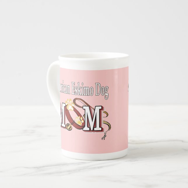 Caneca De Porcelana American Eskimo Dog MOM (Frente Esquerda)
