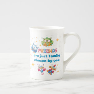 Caneca De Porcelana Amigos São Escolhidos Pela Família.